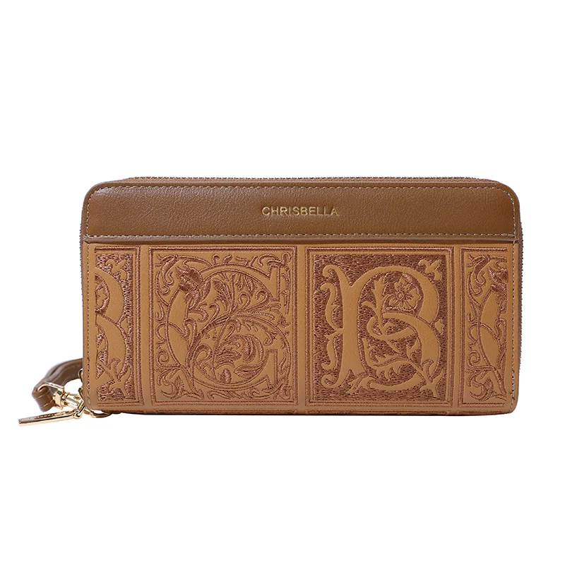 CHRISBELLA Embroidery Jacquard Medium Wallet