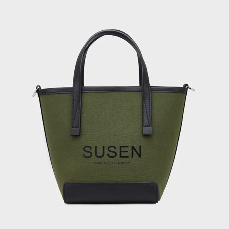 SUSEN Canvas Bucket Bag — Casual Chic