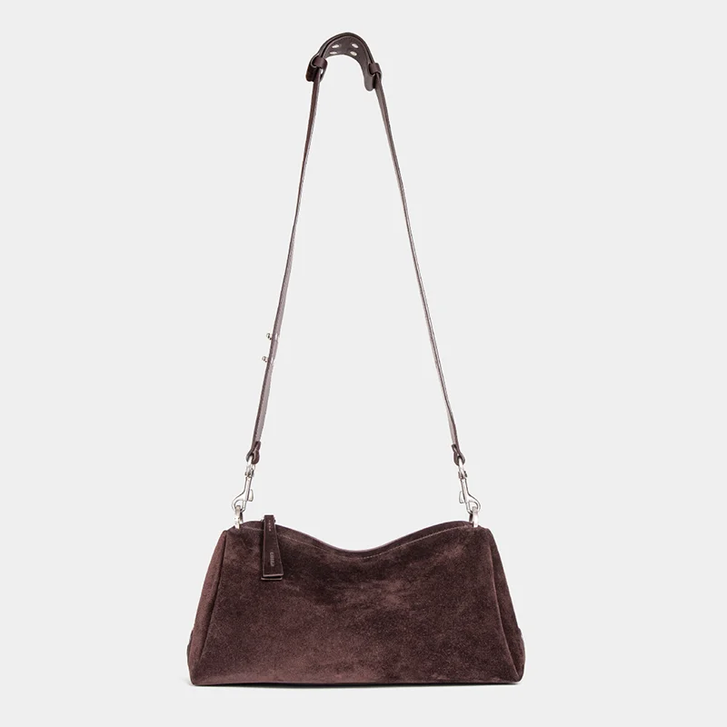 Top Grain Nubuck Geometric Handbag